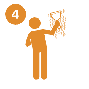 7 A picture of an orange and gray block.