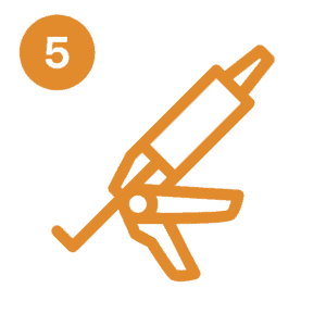 8 A picture of an orange and gray pixel art.