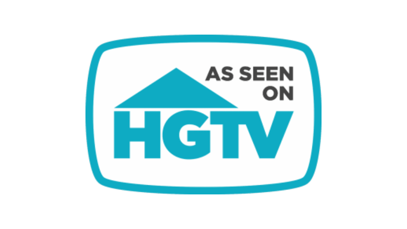 A blue and white logo for hgtv.