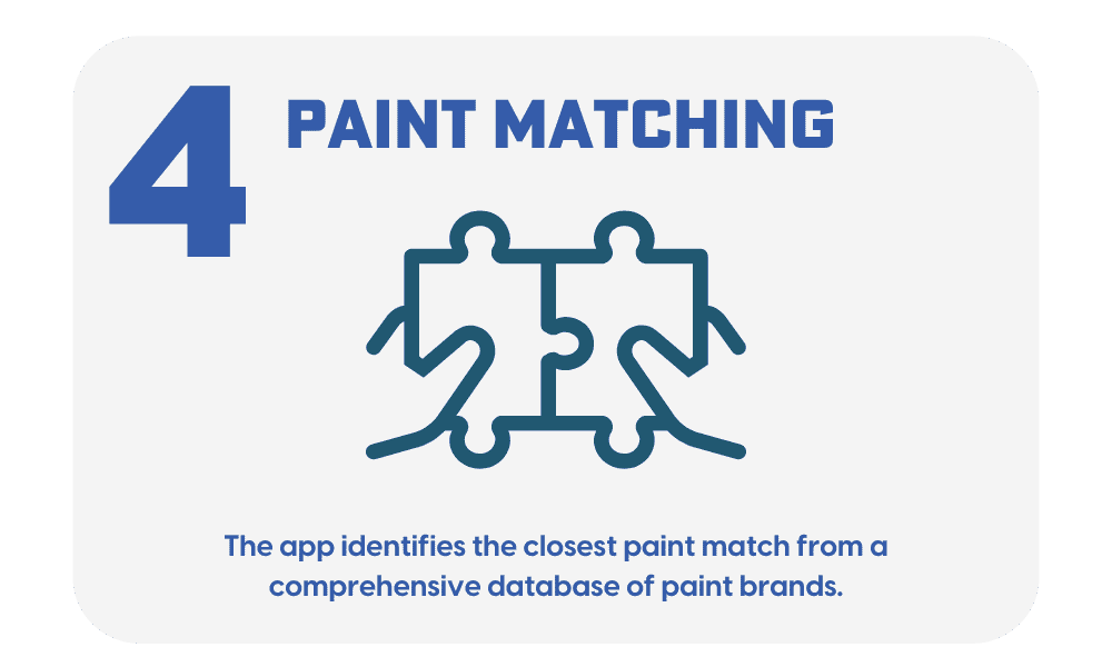 paint-matching A blue and white graphic with the words " paint matching ".