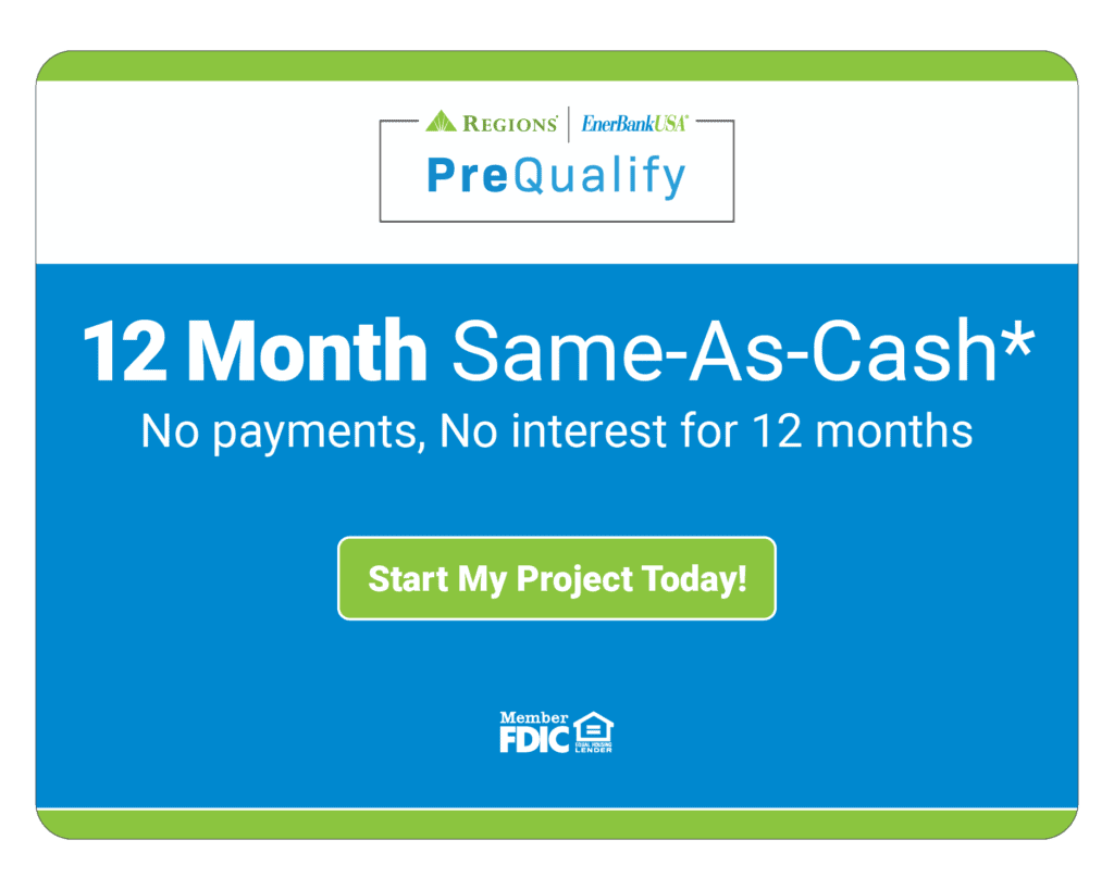 A banner that says " prequalify 1 2 month same-as-cash ".