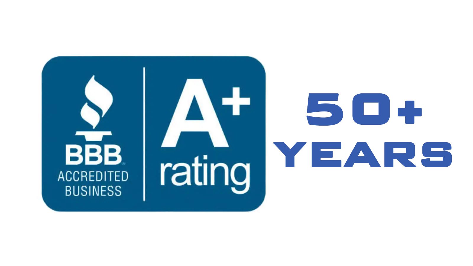 A + rating for the bbb 5 0 year anniversary
